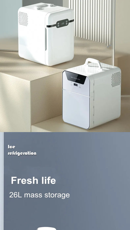 Mini réfrigérateur portable à affichage numérique, compresseur domestique, utilisation indispensable, cosmétiques pour étudiants, voiture, maison, touristes, 20 litres