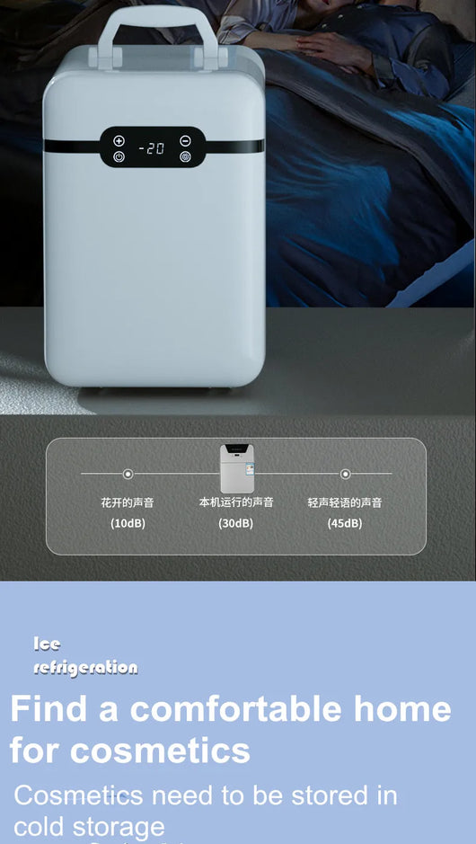 Mini réfrigérateur portable à affichage numérique, compresseur domestique, utilisation indispensable, cosmétiques pour étudiants, voiture, maison, touristes, 20 litres