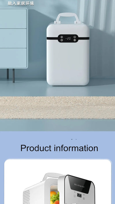 Mini réfrigérateur portable à affichage numérique, compresseur domestique, utilisation indispensable, cosmétiques pour étudiants, voiture, maison, touristes, 20 litres